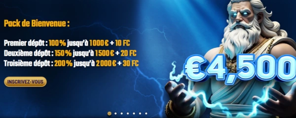 Bonus de Bienvenue – Triple Bonus