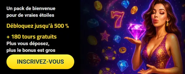 Bonus de Bienvenue 1er Dépôt – 150% jusqu'à 1500€ + 80 FS