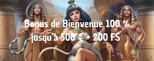 Bonus de Bienvenue Casino – 150% jusqu'à 500€ + 200 FS