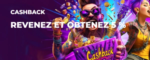 Cashback Hebdomadaire - 5%